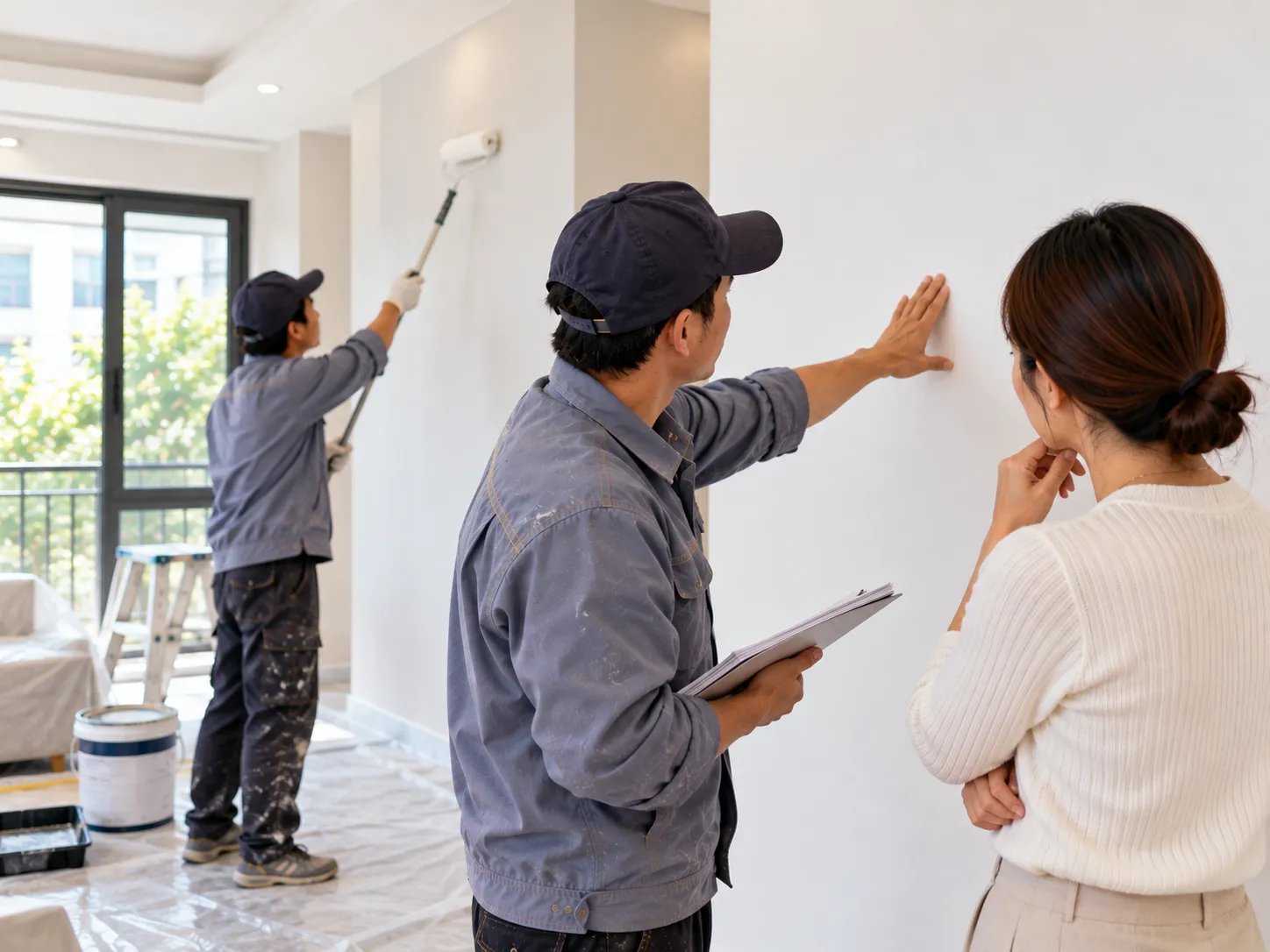 Kiểm tra hoàn thiện và nghiệm thu phòng mới sơn